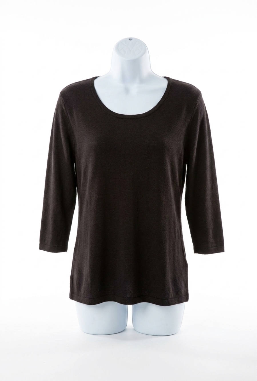 NEW ANGEL three quarter sleeve tunic top in black